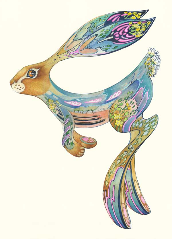Hopping hare - Card