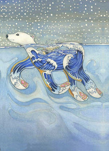 Polar Bear Swimming - Card - The DM Collection