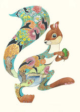Load image into Gallery viewer, Turquoise Squirrel - Card - The DM Collection
