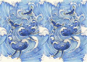 Whales repeat Pattern - Card